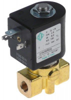 Клапан электромагнитный латунь DN 25мм присоединение 1/8" Д 40мм вход 1/8" 2-ходов.