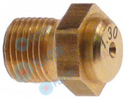 Жиклёр газовый резьба M8x0,75 ширина зева ключа 10 ø отверстия 1,3мм