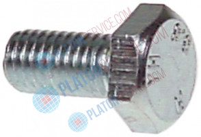 Винт шестигранный DIN 933 / ISO 4017 резьба M10 CNS ширина зева ключа 17 Д резьбы 20мм