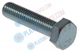 Винт шестигранный DIN 933 / ISO 4017 резьба M8 сталь оцинкованная ширина зева ключа 13