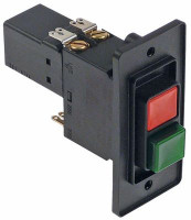 Выключатель кнопочный монтажные размеры 35,5x74 мм красн./зелён. 2CO 240В