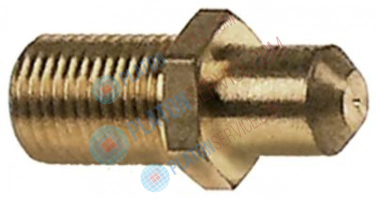 Жиклёр для конфорочной горелки ø отверстия 2мм резьба M10x1 ширина зева ключа 12