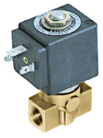 Клапан электромагнитный латунь DN 3мм присоединение 1/4" вход 1/4″ внутр. резьба