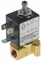 Клапан электромагнитный латунь DN 23мм присоединение 1/8" Д 30мм 3-ходов.