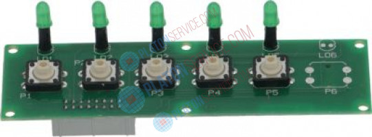 PUSH-BUTTON BOARD 5 BUTTONS dimensions 123x35 mm