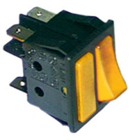 Двухполюсный кнопочный переключатель оранжевый (301033)