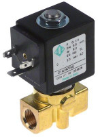 Клапан электромагнитный латунь DN 55мм присоединение 1/4" Д 40мм вход 1/4" 2-ходов.