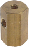 Втулка для резьбового соединения резьба 1/4" латунь Д 50мм ширина зева ключа 30 для прессостата