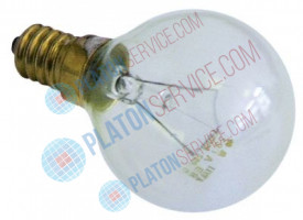 Лампа накаливания цоколь E14 230В 40Вт Д 75мм ø 45мм темп. макс. 300°C IMPORT длина цоколя 50мм