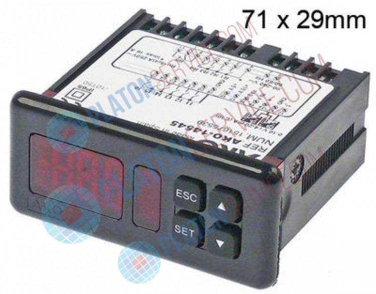 Регулятор электронный 12В мм 71x29мм NTC/4-20 мА выходы реле 7 вмонтирование  -  -  -  - NTC DI DI