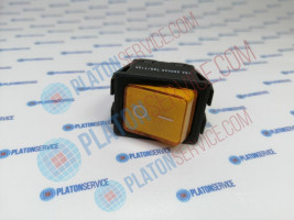 Выключатель балансирный кнопочный монтажные размеры 30x22 мм оранжев. 2NO 250В
