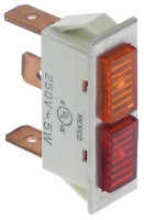 Lampka kontrolna wymiar montazowy 34x10mm 250V czerwona pomaranczowa
