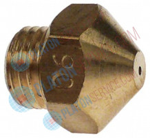 Жиклёр газовый резьба M9x1 ширина зева ключа 12 ø отверстия 9мм  конусообразн.