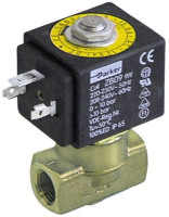 Клапан электромагнитный DN 3мм присоединение 1/4" 2-ходов. 24VDC PARKER тип катушки ZB12
