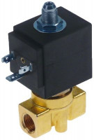 Клапан электромагнитный прямой латунь DN 2мм присоединение 1/4" Д 40мм 3-ходов.