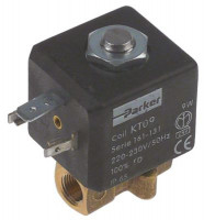 Клапан электромагнитный латунь DN 22мм присоединение 1/8" Д 32мм темп. макс. 80°C