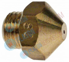 Жиклёр газовый резьба M9x1 ширина зева ключа 12 ø отверстия 8мм  конусообразн.