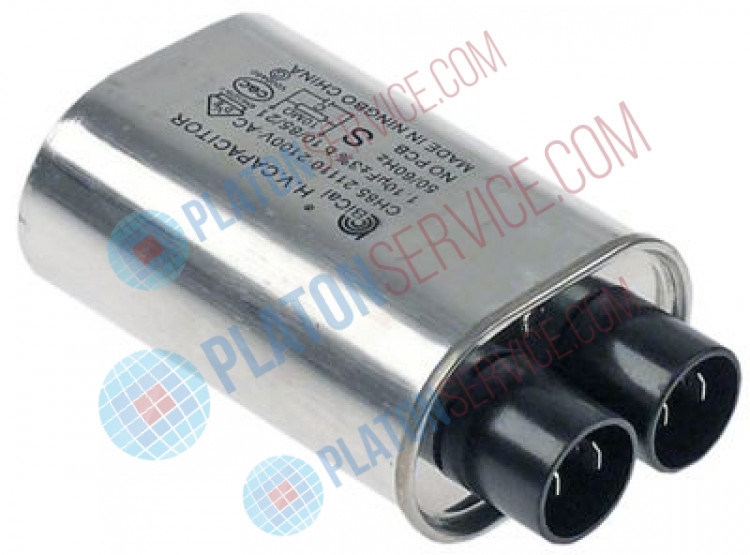 Конденсатор высоковольтный  11мкФ 2100В алюминий  присоединение плоский штекер 4,8 мм В 33мм Д 90мм