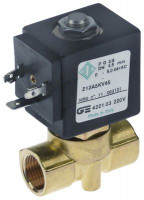 Клапан электромагнитный латунь DN 45мм присоединение штепсельный разъём Д 46мм 2-ходов.