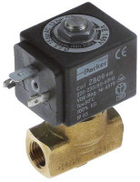 Клапан электромагнитный латунь DN 25мм присоединение 1/4" Д 40мм вход 1/4" 2-ходов.