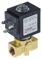 Клапан электромагнитный латунь DN 25мм присоединение 1/4" Д 40мм темп. макс. 140°C