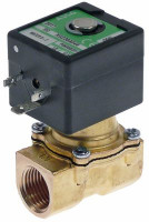 Клапан электромагнитный 1/2" латунь DN 125мм присоединение 1/2" Д 52мм вход 1/2" 2-ходов.