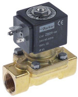Клапан электромагнитный 24В латунь DN 13мм присоединение 1/2" Д 72мм темп. макс. 140°C