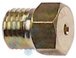 Жиклёр газовый резьба M6x0,75 ширина зева ключа 7 ø отверстия 124мм