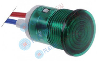 Indicator light green LED o 16mm 24VDC
