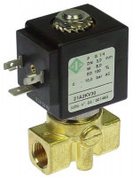 Клапан электромагнитный латунь DN 3мм присоединение 1/4" Д 40мм 2-ходов.